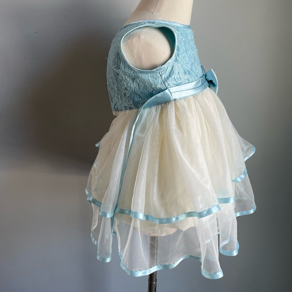 Jayne Copeland Toddler Blue Ruffle Dress - Picture 5 of 6